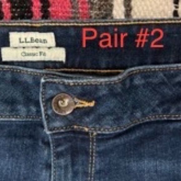 LL Bean Women's Classic Kick Boot Jeans, Washed Indigo, Size 18MT - Picture 5 of 7